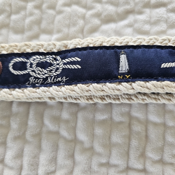 Polo by Ralph Lauren Nautical Belt - Navy and Brown 40 Inches - Picture 3 of 5